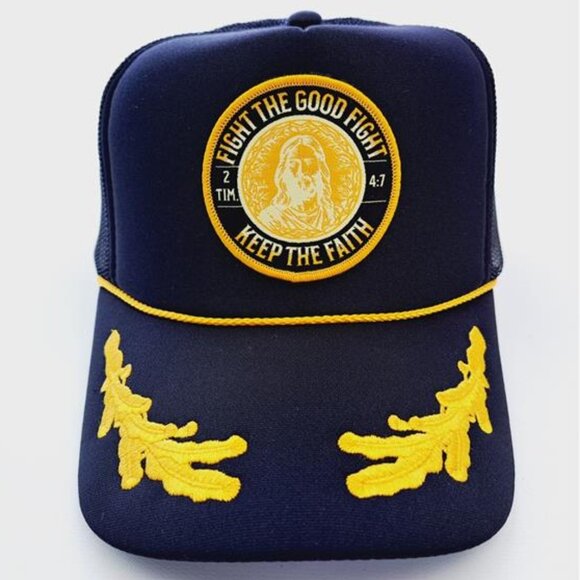 Accessories - Faith Blessed Christian Jesus Embroidered Patch Foam Trucker Cap Hat Religious